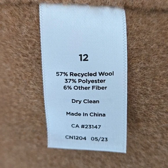 Talbots Campfire Plaid Wool Blend Trench Coat Size 12 NWOT - Picture 14 of 15